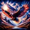 5D US Flag & Eagle Diamond Painting Kit – DIY Full Drill 4th of July Crystal Rhinestone Art, 13.8x13.8 in, Wall Decor for Adults